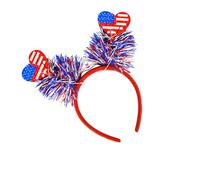 BRABOSTON Lightweight Independence Days Headband With Double Hearts And Stripes Stylish Hair Accessory For Patriotic Event Independence Day Headbands