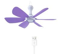 BRABOSTON Small USB Ceiling Fan DC5V Hanging For Indoor Outdoor Use In Car Dorms And Tents With 6Blades 5V1A 5W Fan