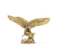BRABUD Feng Shui Resin Flying Eagle with Glass Ball Statue Home Office Shop Decoration Collection Gift TQGJBS89