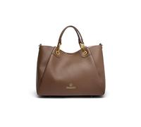 Braccialini AMY Large Double Handle Handbag - Hides Between the Cross Seams of the Panels that allow you to expand the bag The bag is made of faux leather in burgundy color, yes, brown, Dimensione