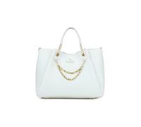 Braccialini Amy Large Handbag with Double Handles and Logo Removable and Adjustable Shoulder Strap Designed to Accompany Every Moment of the Day with Elegance, White, One Size