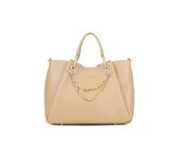 Braccialini Amy Large Handbag with Double Handles and Logo Removable and Adjustable Shoulder Strap Designed to Accompany Every Moment of the Day with Elegance, beige, One Size
