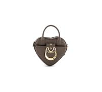 Braccialini Baroque Mini bag in soft calfskin with a romantic heart silhouette, embellished by the iconic Baroque jewel buckle with enamelled hearts and bright details
