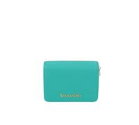 Braccialini Basic Small Gold Leather Wallet with Gold Embossed Logo., green, Taglia Unica, Casual