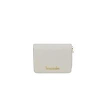 Braccialini Basic small leather wallet in gold with gold embossed logo., gray, UNI, Casual