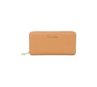 Braccialini Basic Zip Around Coin Purse in Platinum Leather with Gold Embossed Logo on the Front. One Inner Zip Pocket for Coins., beige, Einheitsgröße, Casual