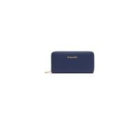 Braccialini Basic Zip Around Wallet in Gold Leather with Gold Logo Front. One Inside Zip Pocket for the Coin., blue, Taglia Unica, Casual