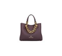 Braccialini Beth Jewels Platinum Medium Size Double Handle Handbag With Removable & Adjustable Logo Shoulder Strap For Double Portability Inside A Pull Out Clutch Bag, bordeaux, One Size