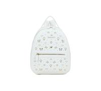 Braccialini Beth Strass Biscuit Backpack with Adjustable Shoulder Straps for Comfort and Versatility The design is embellished with a riot of gold studs depicting hearts, White, UNI, Casual