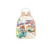 Braccialini Cartoline Practical, versatile backpack, ideal for taking you through the most dynamic days without sacrificing an original touch. The print dedicated to Naples tells, Multi-coloured, UNI
