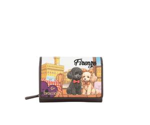 Braccialini Florence Postcards Medium Size Continental Wallet with Prints and Drawings Telling the City of Florence., multi-coloured, One Size, Casual