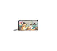 Braccialini London Postcards Zip Around Wallet with Prints and Designs Telling the City of London, multi-coloured, One Size, Casual