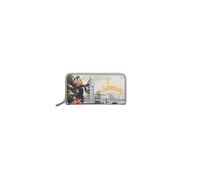 Braccialini Lt Postcards Zip Around Wallet featuring a London inspired print, the iconic Big Ben in the background and a feisty Daffy Duck., Unique, Taglia Unica, Postcards Lt