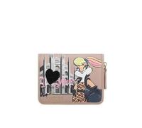 Braccialini Postcards Lt Small wallet with lively Milan-inspired print, with Lola Bunny protagonist in a fashion scene in front of the Duomo., Unique, Taglia Unica, Postcards Lt