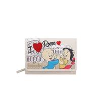 Braccialini Postcards Lt Small wallet with print dedicated to Rome and the famous Porky and Petunia in a romantic scene in front of the Colosseum., Unique, Taglia Unica, Postcards Lt