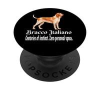 Bracco Italiano Dog Zero Personal Space Funny Pet Quote PopSockets Adhesive PopGrip