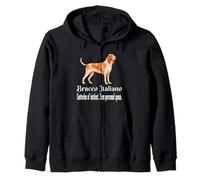 Bracco Italiano Dog Zero Personal Space Funny Pet Quote Zip Hoodie