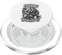 Bracco Italiano drinking coffee on a motorbike retro DIGOR PopSockets PopGrip for MagSafe