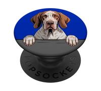 Bracco Italiano Funny Peeking Italian Pointer Dog Lover PopSockets Adhesive PopGrip