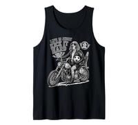 Bracco Italiano on Bike Chopper& Footbal - Soccer DIGOR Tank Top