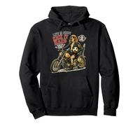 Bracco Italiano on chopper bike & footbal - soccer DIGOR Pullover Hoodie