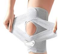 Brace with 4 Spring Strips and Silicone Cushions for Basketball Hiking Running Sports Breathable Polyester Materials Basketball Knee Reinforce