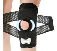 Brace with 4 Spring Strips and Silicone Cushions for Basketball Hiking Running Sports Breathable Polyester Materials Basketball Knee Reinforce
