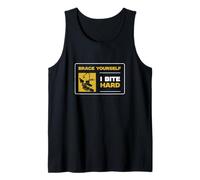 Brace Yourself I Bite Hard Funny Dental Clinic Receptionists Tank Top