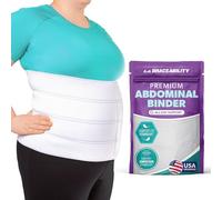 BraceAbility 4XL Plus Size Bariatric Abdominal Stomach Binder | Obesity Girdle Belt for Big Men & Women with a Large Belly, Post Surgery Tummy & Waist Compression Wrap