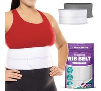 BraceAbility Broken Rib Brace | Elastic Chest Wrap Belt for Cracked, Fractured or Dislocated Ribs Protection, Compression and Support (Unisex Plus Size - Fits 60"-80" Chest)