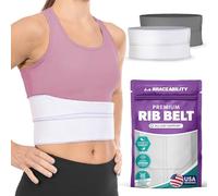 BraceAbility Broken Rib Brace | Elastic Chest Wrap Belt for Cracked, Fractured or Dislocated Ribs Protection, Compression and Support (Female - Fits 28"-60" Chest)