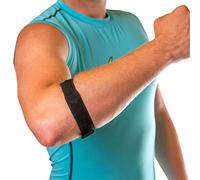 BraceAbility Epicondylitis Brace | Elbow Strap for Medial/Lateral Epicondyle Pain and Tendonitis Arm Compression Support Band for Men or Women (One Size Fits Most)