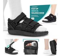 BraceAbility Post-op Shoe for Broken Foot or Toe | Medical/Surgical Walking Shoe Cast Boot, Stress Fracture Brace & Orthopedic Sandal with Hard Sole (Large - Male)