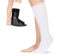BraceAbility Replacement Sock Liner for Orthopedic Walking Boots | Medical Tube Socks to wear Under Air Cam Walkers and Fracture Boot Casts (Single)