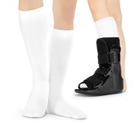 BraceAbility Replacement Sock Liner for Orthopedic Walking Boots | Medical Tube Socks to wear Under Air Cam Walkers and Fracture Boot Casts (Pack of 2)