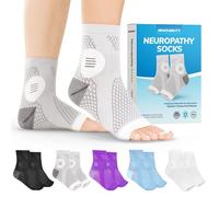 BraceAbility Socks Compression Open-Toe Foot Sleeves for Ankle for Men and Women (S - 1 Pair)