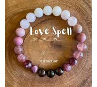 Bracelet, 16-20 cm Adjustable Natural Stone Affection Bracelet Handmade with Garnet and Strawberry Quartz Symbolizes Emotional Connection and Attraction for Unisex Wear