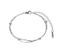 Bracelet 26 Initial Letters A-Z Double Layer Beads Chain Pendant Bangles Anklets Birthday Jewelry Women Hers With For You Accessories Trendy Creative Gift