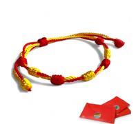 Bracelet 7 Chakras Red Original Spanish Flag Against the Evil Eye and Protection Bad Energy Handmade Red Thread Charm for Men Women Couples and Friendship, Good Luck Accessory