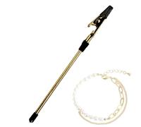 Bracelet Attaching Assistant: Tool to Support Jewelry Clasp, Attaching Clips for Bracelets and Ornaments, Handmade Manual Clamp, Organize, Organize Bracelet Bracelets Alligator, dorado, Consulte la