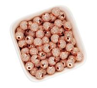 Bracelet Beads Brass Micro Pave Cubic Zirconia Round Spacer Loose Beads for Bracelet Making(Color-06)