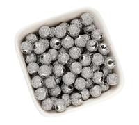 Bracelet Beads Brass Micro Pave Cubic Zirconia Round Spacer Loose Beads for Bracelet Making(Color 08)