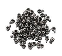 Bracelet Beads CCB Big Hole Beads Spacer with Ring Clasp for DIY Jewelry Making Bracelet for Bracelet Making(Black)