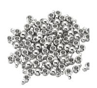 Bracelet Beads CCB Big Hole Beads Spacer with Ring Clasp for DIY Jewelry Making Bracelet for Bracelet Making(Rhodium)