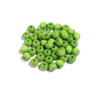 Bracelet Beads Maple Wood Beads Color Round Wooden Big Hole Loose Spacer for Bracelet Making(Green,8mm 200pcs)