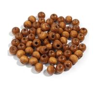 Bracelet Beads Maple Wood Beads Color Round Wooden Big Hole Loose Spacer for Bracelet Making(Light Brown,10mm 100pcs)