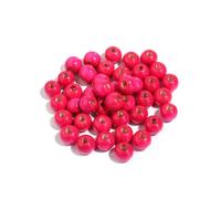 Bracelet Beads Maple Wood Beads Color Round Wooden Big Hole Loose Spacer for Bracelet Making(Red2,12mm 100pcs)