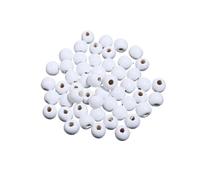 Bracelet Beads Maple Wood Beads Color Round Wooden Big Hole Loose Spacer for Bracelet Making(White,12mm 100pcs)