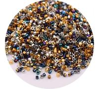 Bracelet Beads Opaque Metallic Color Glass Beads Uniform Loose Spacer Seed for Bracelet Making(Color 9,10g-2000pcs-1.6mm)