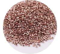 Bracelet Beads Opaque Metallic Color Glass Beads Uniform Loose Spacer Seed for Bracelet Making(Color 38,5g-1000pcs-1.6mm)